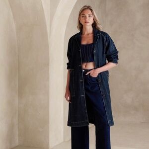 Banana Republic long Jean duster coat